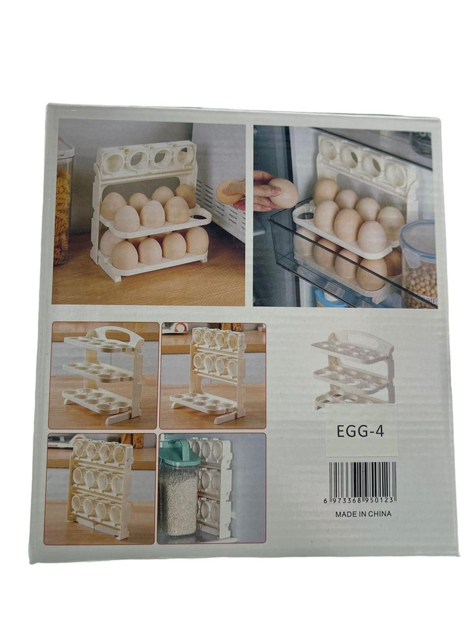 Organizador de huevos 3 niveles plegable